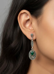 Lush gem silver earrings