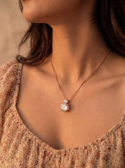 Moonlight stone silver pendant set for women