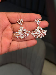 Bloom royale silver earrings