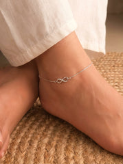 Lumina infinity silver Payal for women