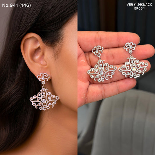 Bloom royale silver earrings