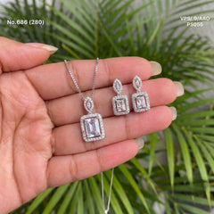 Ruhi silver pendant set for women