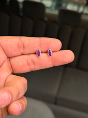 Regal violet drop silver stud