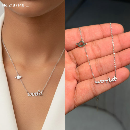 Universal charm silver chain pendant