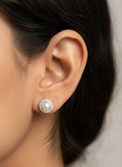 Pure pearl silver stud