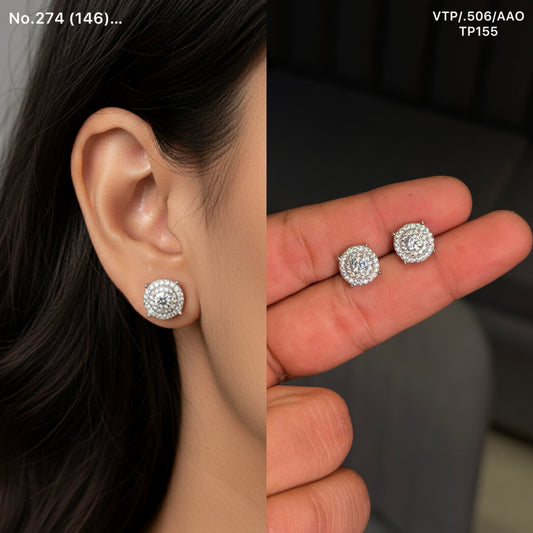 Eira Moon silver Stud