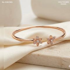 Petal spark silver kada for women