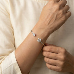 Oraya silver kada for women