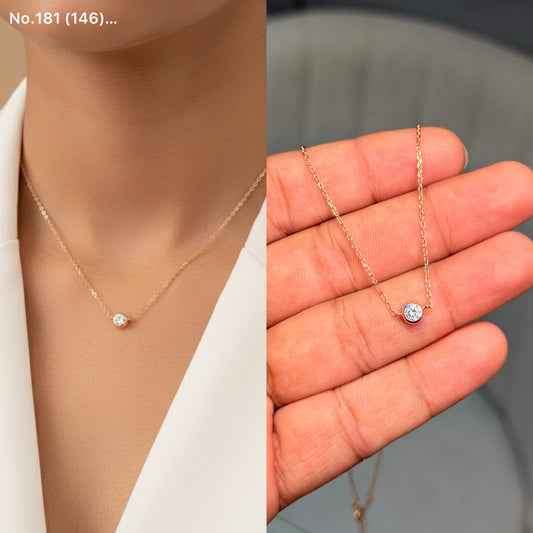 Starry stone silver chain pendant