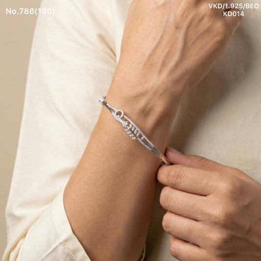 Twilight silver kada for women