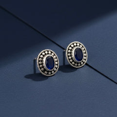 Celestial blue silver stud