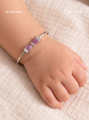 Baby blossom bow silver kada