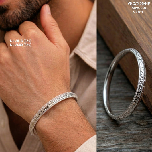 Prime edge silver kada for men