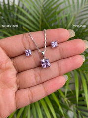 Moonbeam silver pendant set for women