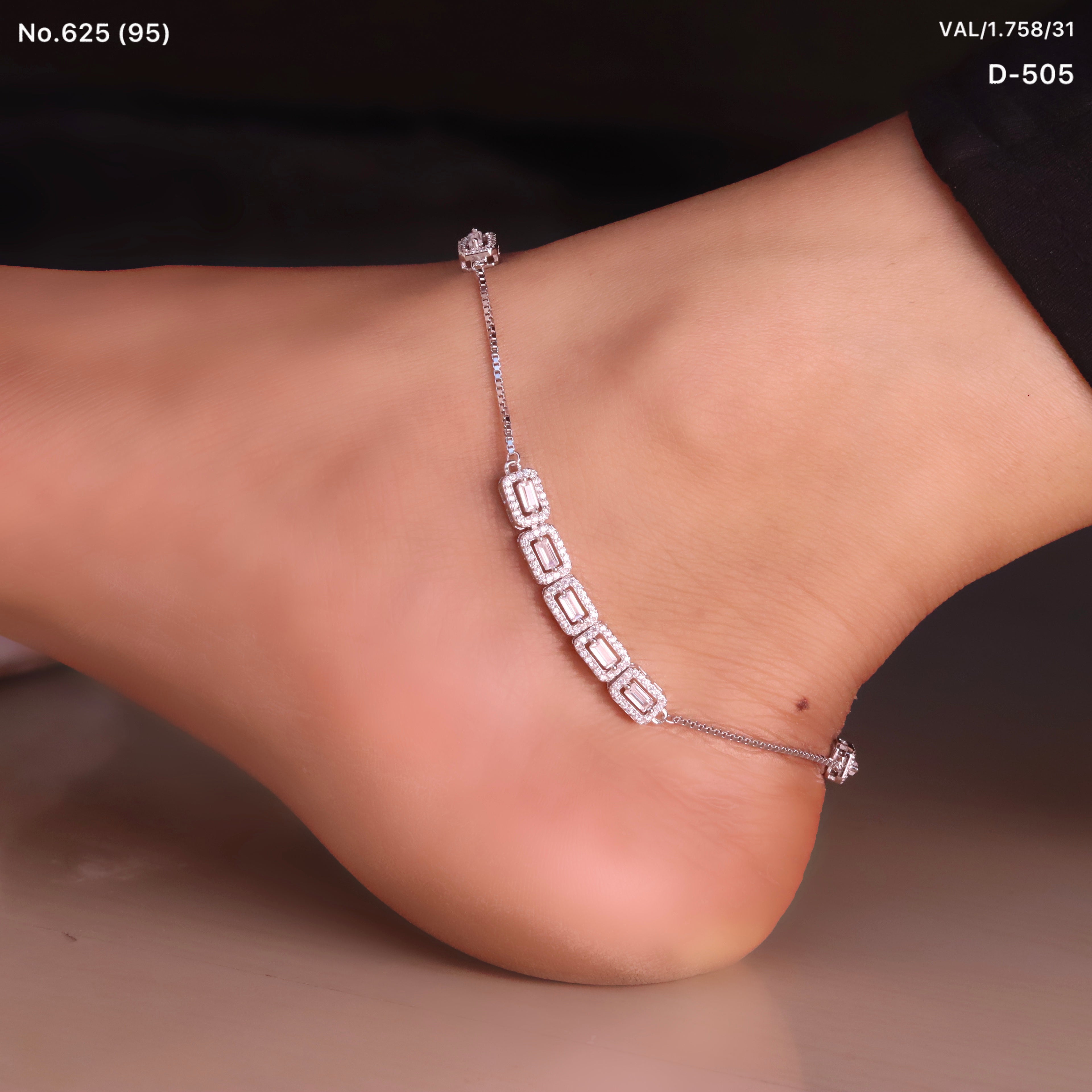 Buy Silver Payal Online for Women V One Jewellery