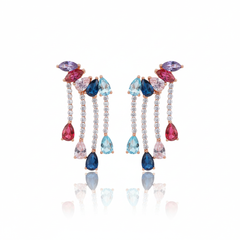 Celestia multi-stone silver earrings