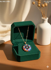 Prism spin silver chain pendant