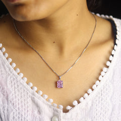 Luxe Silver Women's Pendant Set