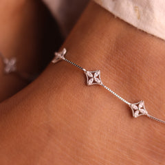 Bloom Quartet Silver Payal