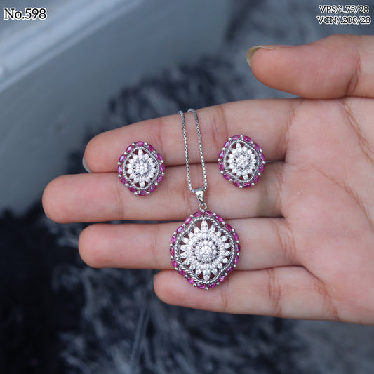 Silver Pendant Set - V One Jewellery