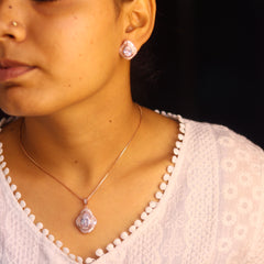 Rosalyn Women's Rose Gold Pendant Set