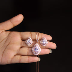 Rosalyn Women's Rose Gold Pendant Set