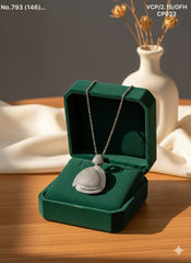 Titan TriStone silver chain pendant