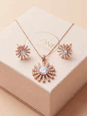 Velmira silver pendant set for women