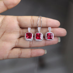 Allure Silver Pendant Jewellery Set