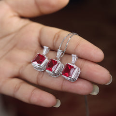 Allure Silver Pendant Jewellery Set