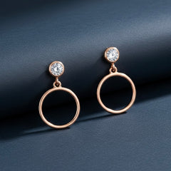 Cluster chic silver earrings