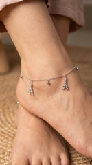 Silver Eiffel Tower Charms Payal