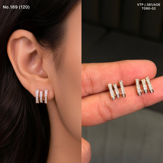 Celestial trio silver stud