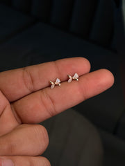 Delicate flutter silver stud