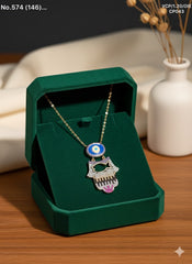 Vigilant charm silver chain pendant