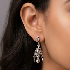 Echo swing silver earrings