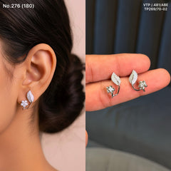 Petal vine silver stud
