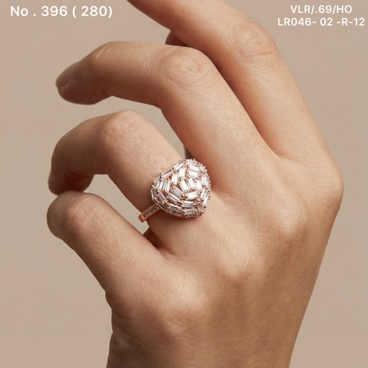Heart bliss silver ring for women