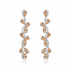 Tangerine twist silver earrings