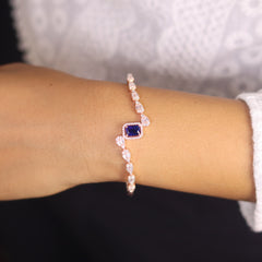 Sapphire Rose Gold Women's Kada