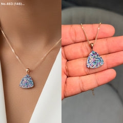 Chromatic summit silver chain pendant