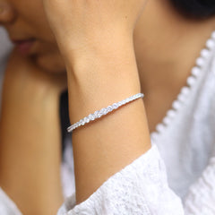 Zircon Beauty Women's Silver Kada