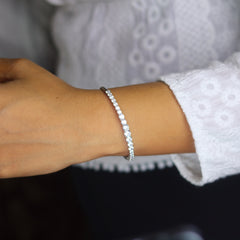 Zircon Beauty Women's Silver Kada