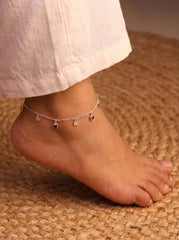 Vintage dangles silver Payal for women