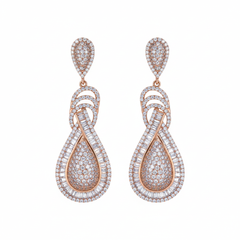 Grace drop silver earrings