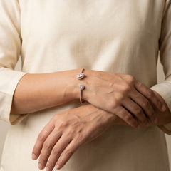 Majestic dew silver kada for women