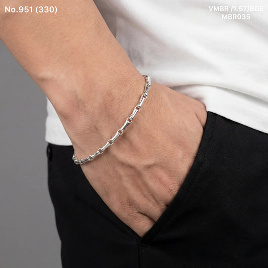 Razor crest silver bracelet for men