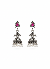 Heer Gulabi silver earrings