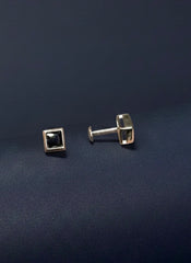 Luna black silver stud