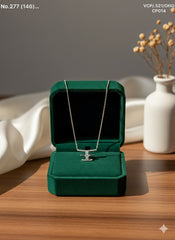 Triple elegance silver chain pendant